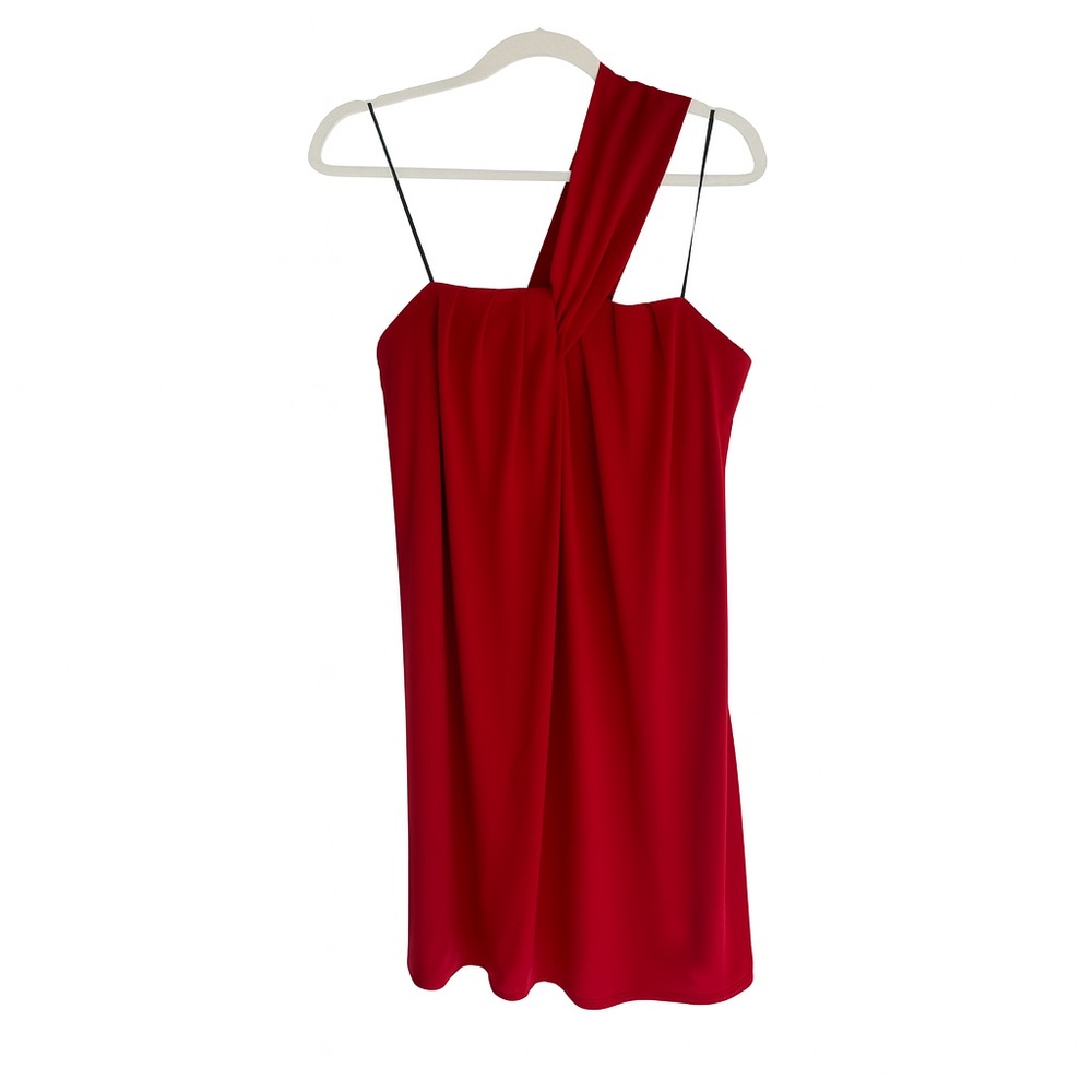 Sangria One Shoulder Red Cocktail Dress Size Small